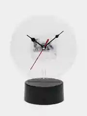 Ночник 3D Новогодний с часами Снежинка