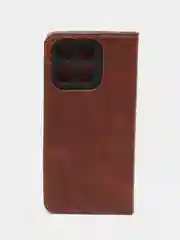 Коричневый чехол-книжка Honor X6A ( Хонор Х6А), из искусственной кожи