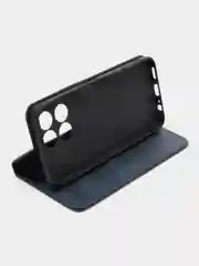 Синий чехол-книжка Honor X6A ( Хонор Х6А), из искусственной кожи