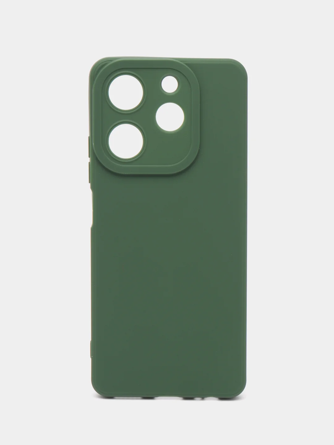 Зелёный хаки силиконовый чехол Tecno Spark 10 Pro (Техно спар 10 про), с защитой камеры