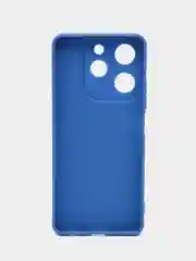 Синий силиконовый чехол Tecno Spark 10 Pro (Техно спар 10 про), с защитой камеры