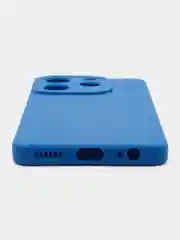 Синий силиконовый чехол Tecno Spark 10 Pro (Техно спар 10 про), с защитой камеры
