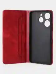 Красный чехол-книжка GQ для Tecno Spark 10 Pro из высококачественной искусственной кожи