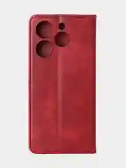 Красный чехол-книжка GQ для Tecno Spark 10 Pro из высококачественной искусственной кожи