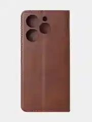 Коричневый чехол-книжка GQ для Tecno Spark 10 Pro из высококачественной искусственной кожи