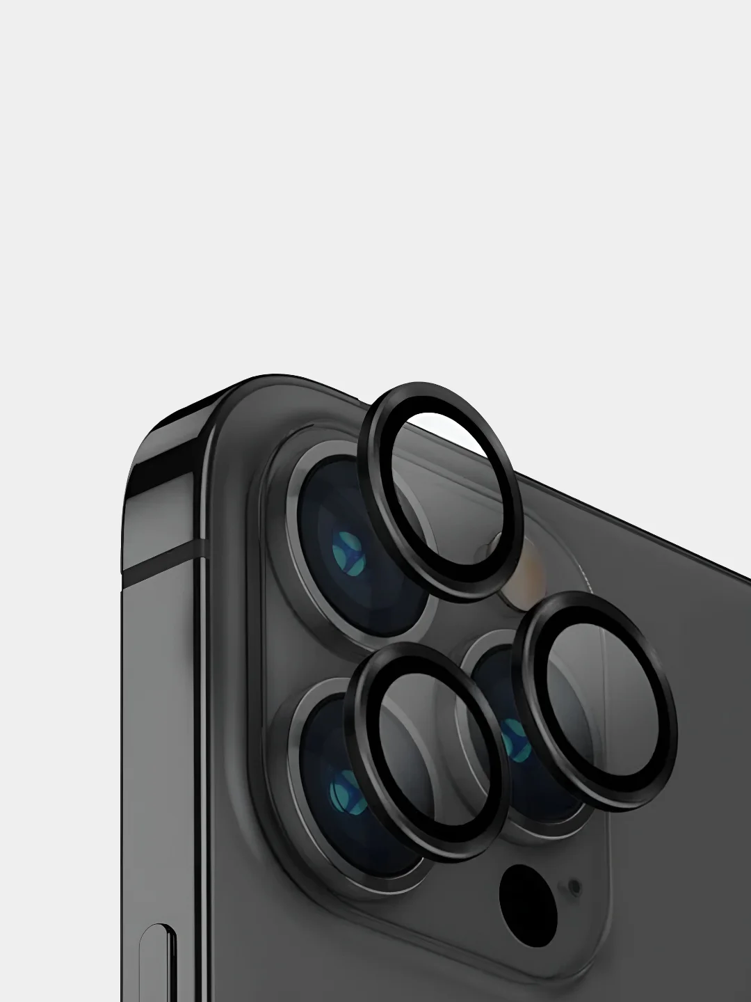 Черный защитное стекло для камеры iPhone 11/12/13/13 mini/14/15/14 Plus/14 Pro/Pro Max/16/16 Pro