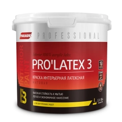 Краска латексная матовая Parade Professional E3 PROLATEX3, белая, 2,7 л