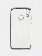 Серебряный чехол прозрачный, силиконовый, с окантовкой на Honor 8C