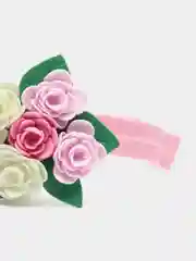Повязка для волос, розовая, "Розочки"