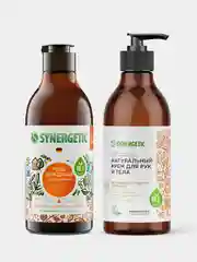 Подарочный набор SYNERGETIC "Комбо-набор для рук и тела", питание и увлажнение, 2*380 мл