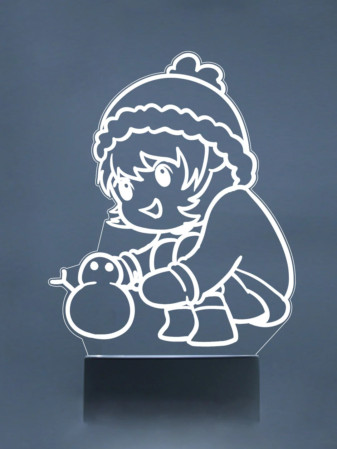 Золотой светильник-ночник 3D светодиодный LED, подарок
