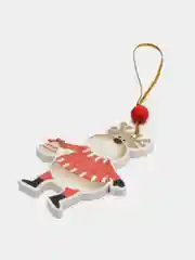 Фуксия новогодняя ёлочная игрушка из дерева / подвеска - украшение на ёлку / Новый год