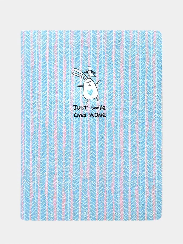 Блокнот, Be Smart, 105х140 мм, 32 л., клетка,скрепка. Коллекция "Bunny", елочка
