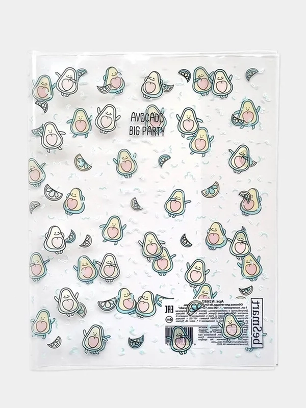 Обложка для тетради, Be Smart, 350х210 мм, 5 шт., полипропилен, 100 мкм."Avocado"