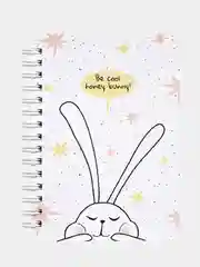 Блокнот, Be Smart, 102х142 мм, 120 л., клетка,спираль. Коллекция "Bunny", белый