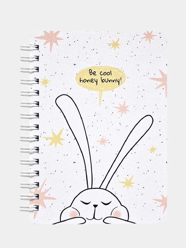Блокнот, Be Smart, 102х142 мм, 120 л., клетка,спираль. Коллекция "Bunny", белый
