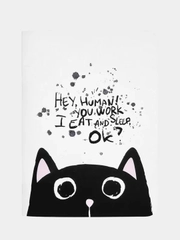 Блокнот, Be Smart, 105х140 мм, 32 л., клетка,скрепка. Коллекция "Hey human", кот