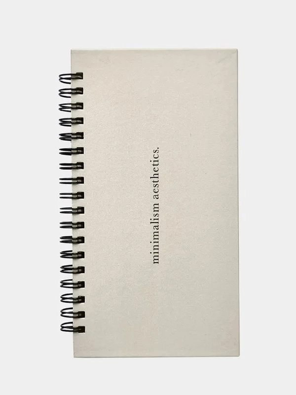 Блокнот, Be Smart, 94х174 мм, 100 л., клетка, твердый переплет, спираль."Aesthetics", беж