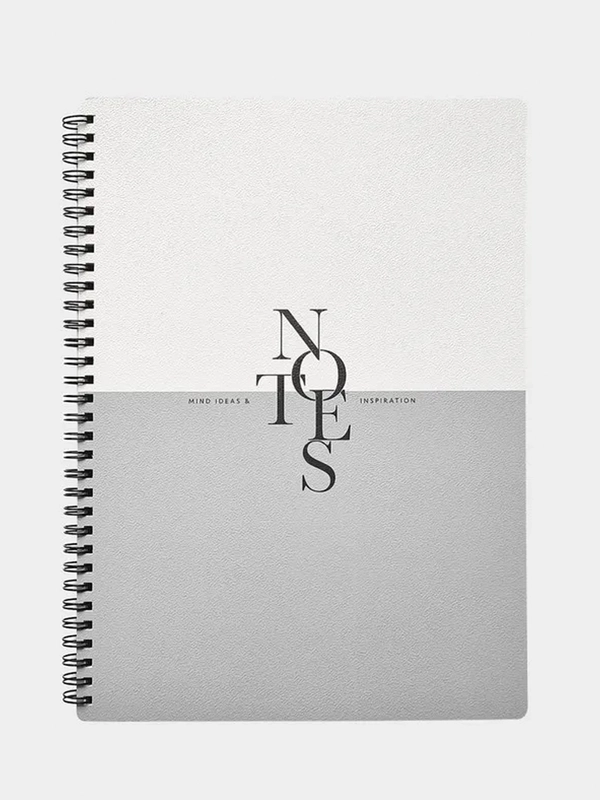 Тетрадь общая, Be Smart, 202х282 мм, 96 л., клетка,спираль. Коллекция "Notes", серый