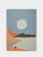 Блокнот, Be Smart, 102х142 мм, 100 л., клетка,спираль. Коллекция "Mountains", луна