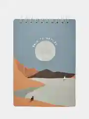 Блокнот, Be Smart, 102х142 мм, 100 л., клетка,спираль. Коллекция "Mountains", луна