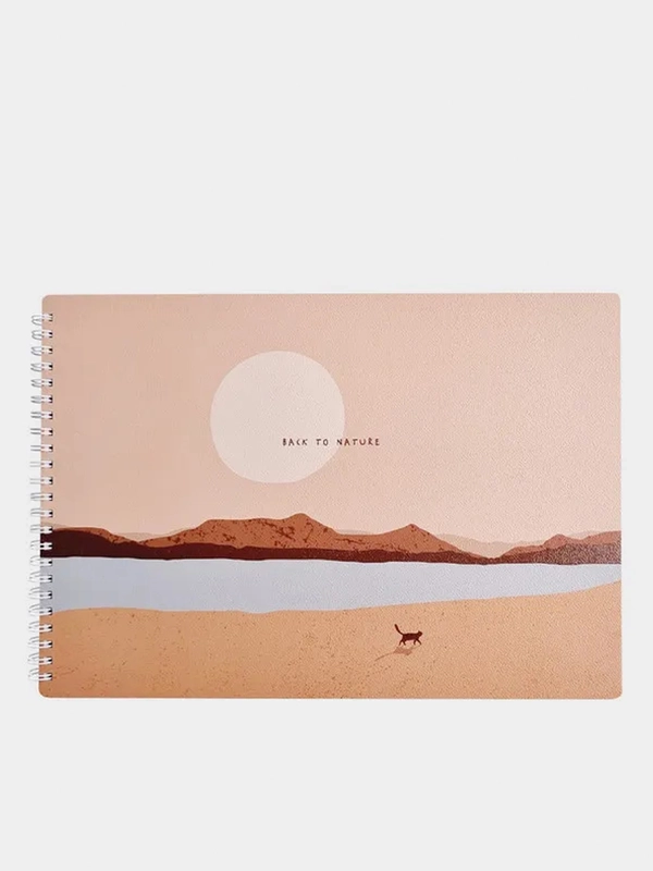 Альбом, Be Smart, 299х210 мм, 40 л., спираль, бумага 120 г/м2."Mountains", закат