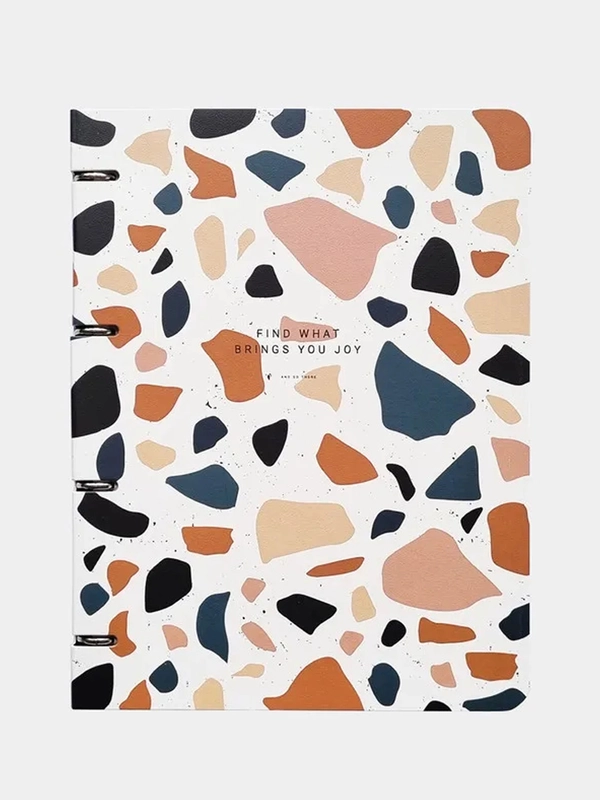 Тетрадь общая, Be Smart, 240х310 мм, 120 л., клетка, картон. "Terrazzo", синий