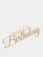 Топпер  #Т2 с надписью "Happy Birthday" из зеркального акрила для украшения торта, бенто