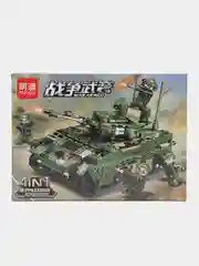 Зеленый конструктор инерционный автомобиль, бигфут, 135 PCS, танк-трансформер, 196 PCS