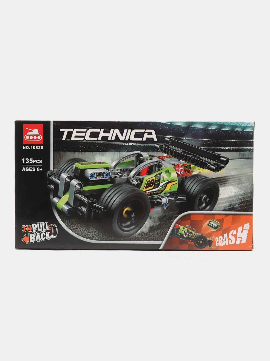 Лайм конструктор инерционный автомобиль, бигфут, 135 PCS, танк-трансформер, 196 PCS