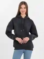 Угольный худи с надписью, утепленное, оверсайз