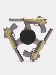Горчичный металлический спиннер "АК47", "AWM" (АВМ), "Ракетница", "Юсп", "Граната", "M16A4"