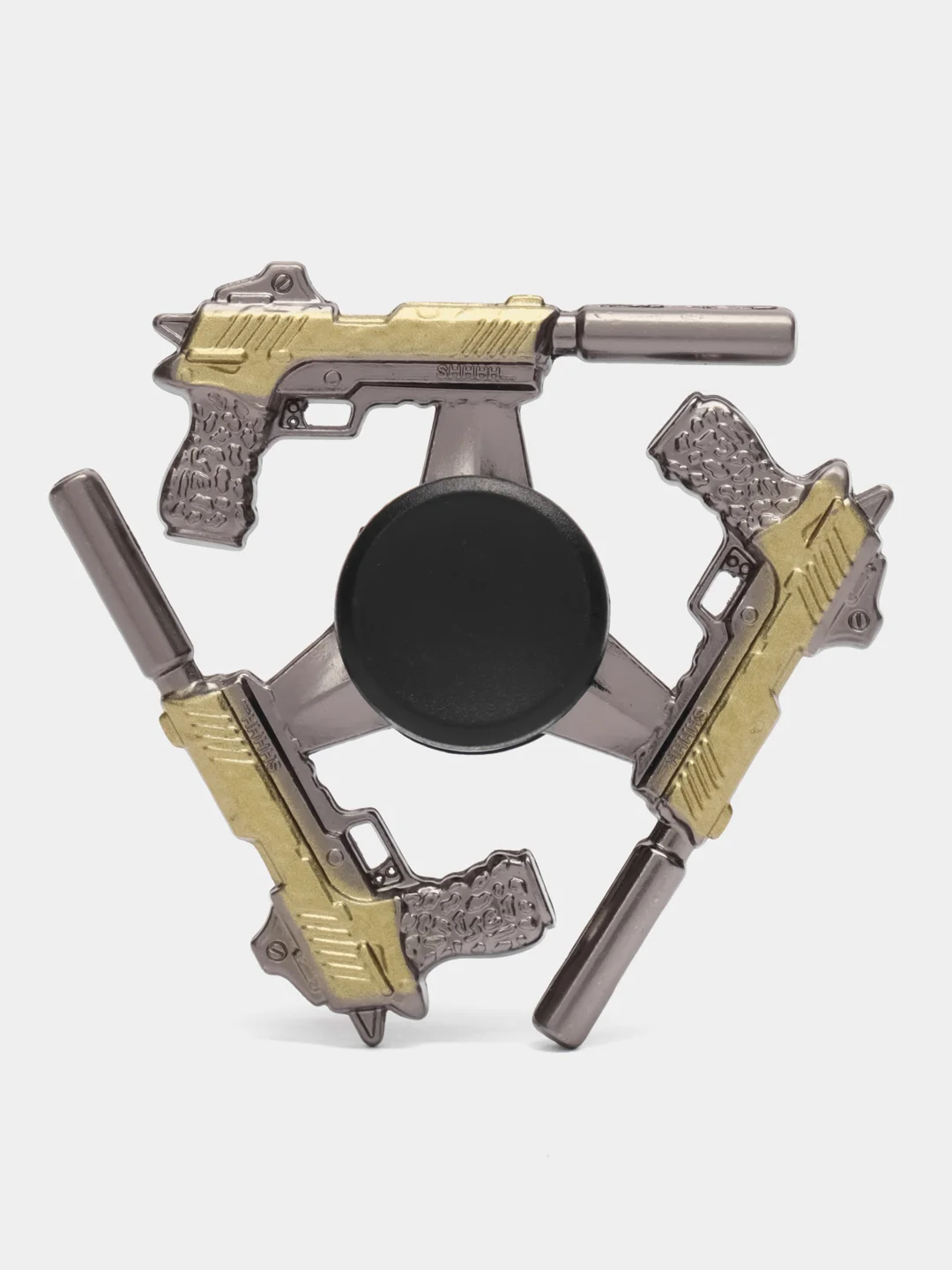 Горчичный металлический спиннер "АК47", "AWM" (АВМ), "Ракетница", "Юсп", "Граната", "M16A4"