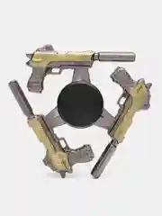 Горчичный металлический спиннер "АК47", "AWM" (АВМ), "Ракетница", "Юсп", "Граната", "M16A4"