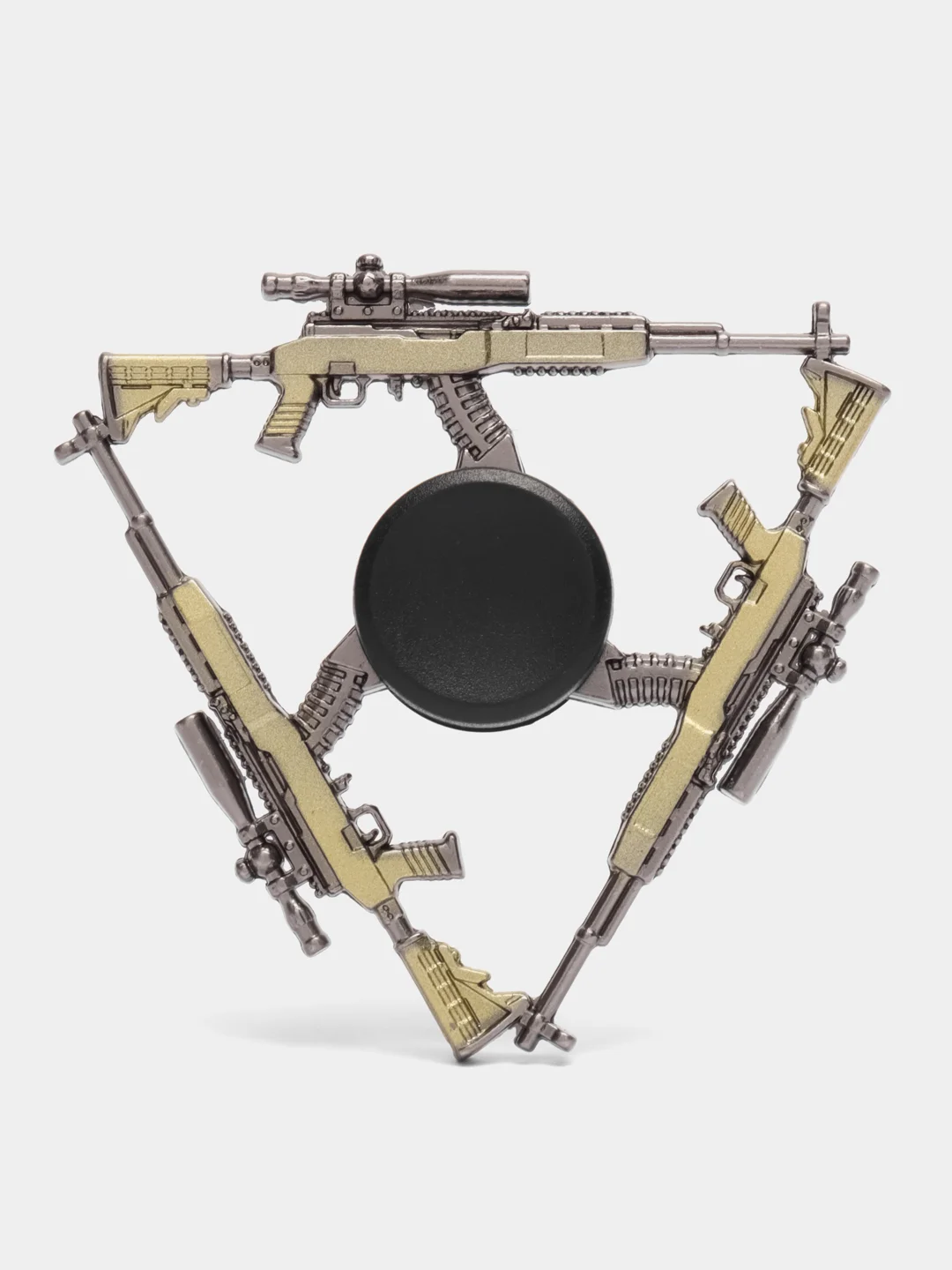 Золотой металлический спиннер "АК47", "AWM" (АВМ), "Ракетница", "Юсп", "Граната", "M16A4"
