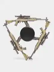 Золотой металлический спиннер "АК47", "AWM" (АВМ), "Ракетница", "Юсп", "Граната", "M16A4"