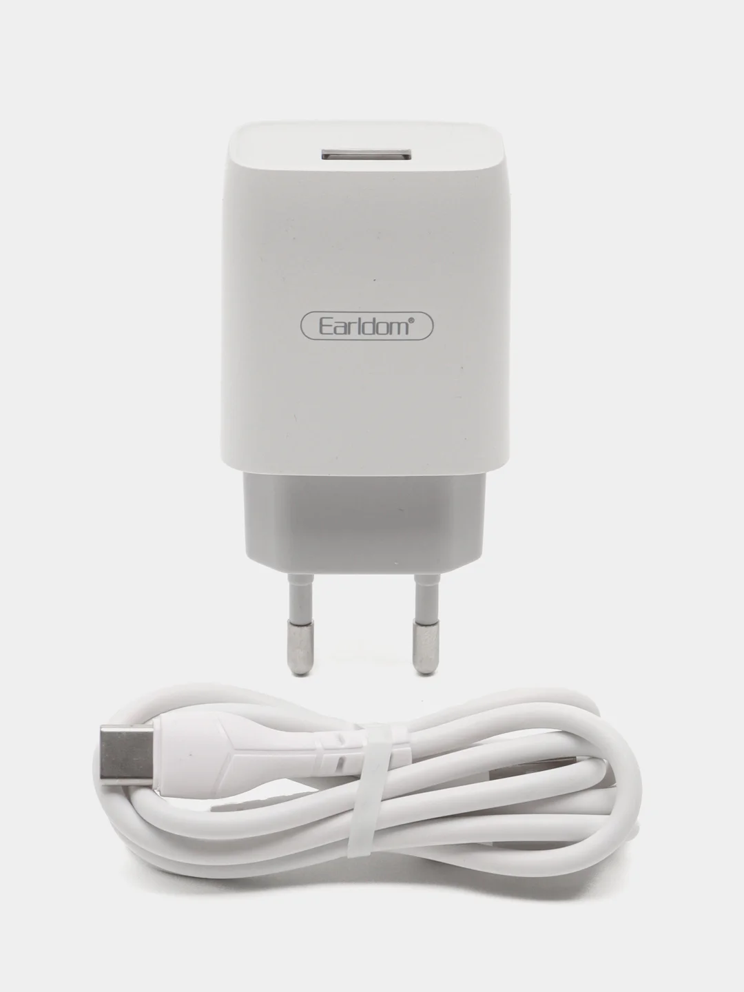 Белый сетевое зарядное устройство Earldom ES-197, 1 USB, 5V, 2.1A