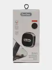 Серебряный автомобильный магнитный держатель для телефона Go-Des GD-HD711