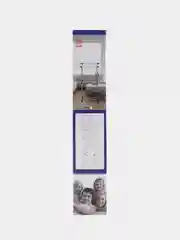 Черный вешалка напольная, стойка для одежды, на колесах, двойная, рейл