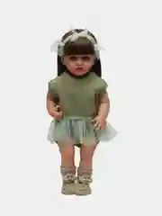 Лесной зеленый кукла силиконовая реборн 55 см для девочки, Reborn, можно купать, с аксессуарами