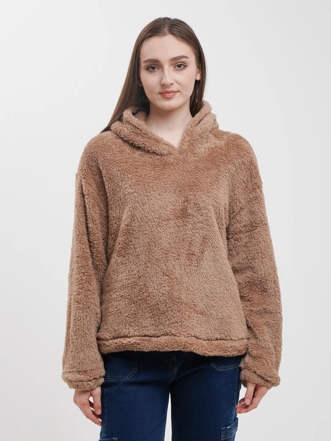 Хаки толстовка женская в виде мишки OVERSIZE, худи женское тедди