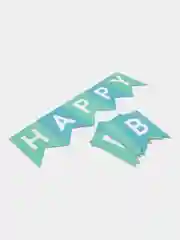 Мятный гирлянда-растяжка и флажки  "Happy Birthday" 26 видов