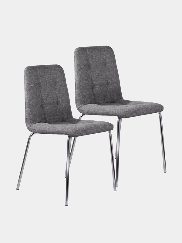 Стул кухонный Brabix Twins Cf-011, ткань, серый, 2 штуки, 532767