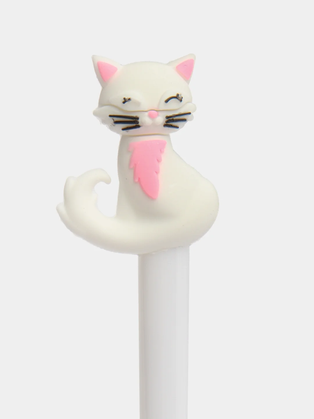 Серый ручка шариковая "Кошечка", синяя