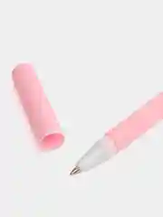 Белый ручка шариковая "Лапка", синяя