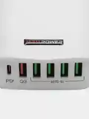 Белый сетевое зарядное устройство MRMPW H5013 65W, 5 x USB, 1 x Type-C, PD20W
