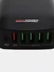 Белый сетевое зарядное устройство MRMPW H5013 65W, 5 x USB, 1 x Type-C, PD20W