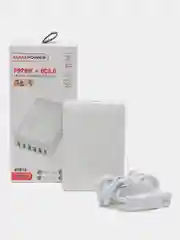 Белый сетевое зарядное устройство MRMPW H5016, 65W, 5xUSB, 1xType-C (PD20W)