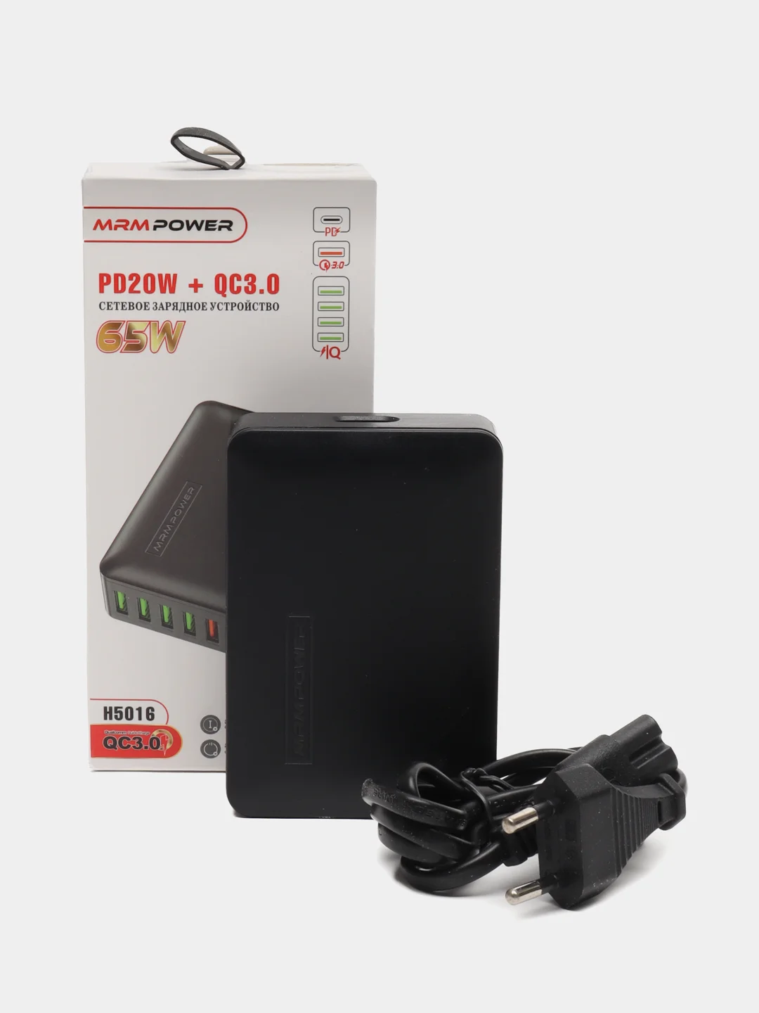 Сетевое зарядное устройство MRMPW H5016, 65W, 5xUSB, 1xType-C (PD20W)