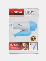 Розовый фен для волос, со складной ручкой, дорожный, для путешествий, NOVA